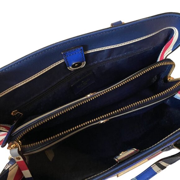 Kate Spade New York Evangelie Laurel Way Striped Satchel Crossbody w wallet - Picture 5 of 8